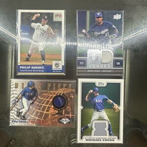 Baseball Jersey cards - great condition